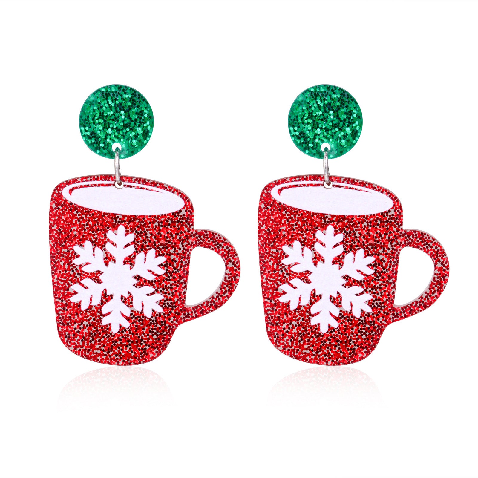 3 pares por modelo Lindos pendientes colgantes de aleación de zinc con forma de campana y corona de árbol de Navidad 