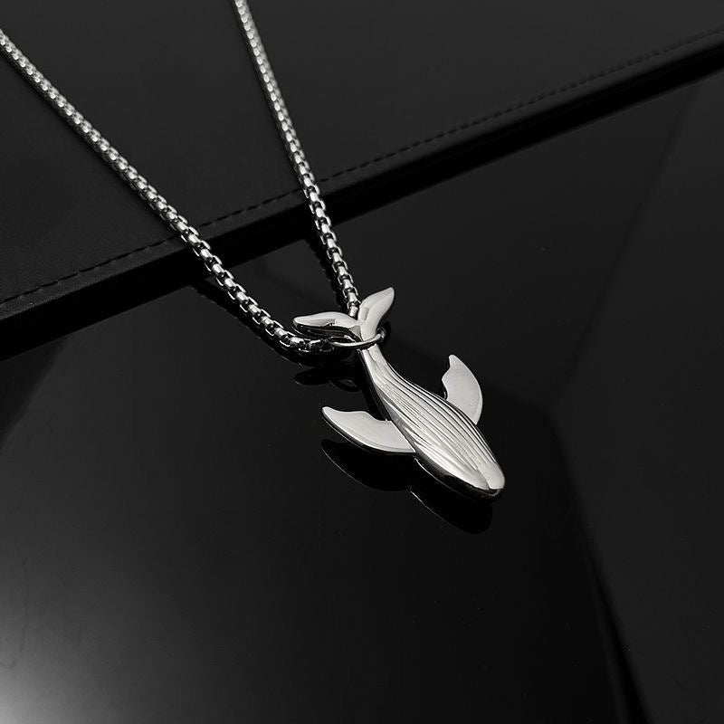 Collar de acero de titanio con colgante de hip hop para hombre 