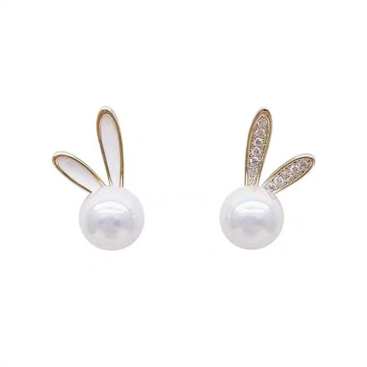 1 Pair Sweet IG Style Geometric Heart Shape Butterfly Inlay Alloy Rhinestones Pearl Drop Earrings Ear Studs