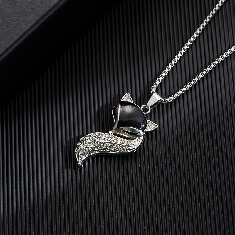 Titanium steel sweater chain men's necklace