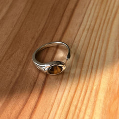 Anillo de ojo de tigre para el dedo índice 