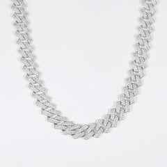Collar de aleación estilo hip hop con cadena cubana para hombre 