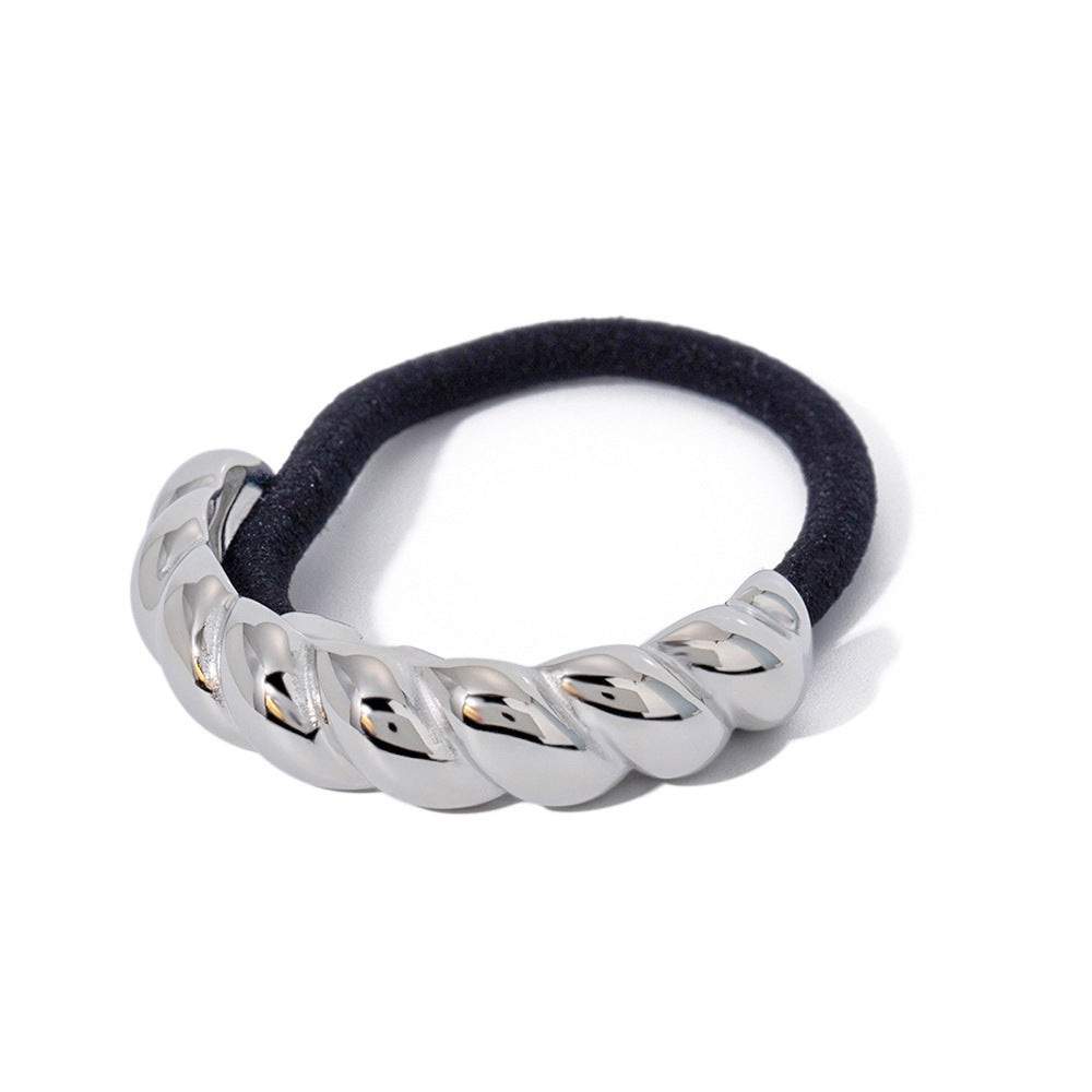 Women's Casual Style Solid Color 304 Stainless Steel Hair Tie