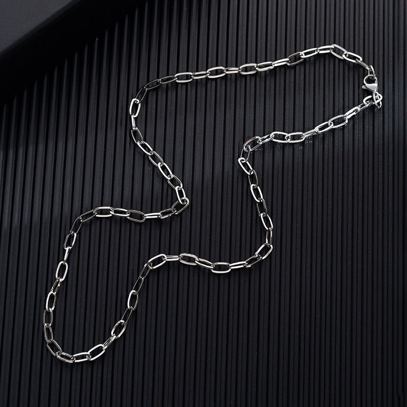 Titanium steel sweater chain men's necklace