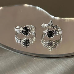 Anillo de espinas de viento oscuro para mujer, anillo abierto de moda para hombre 
