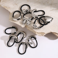 Women's Casual Style Solid Color 304 Stainless Steel Hair Tie