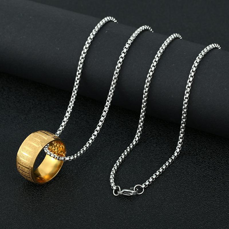 Titanium steel sweater chain men's necklace
