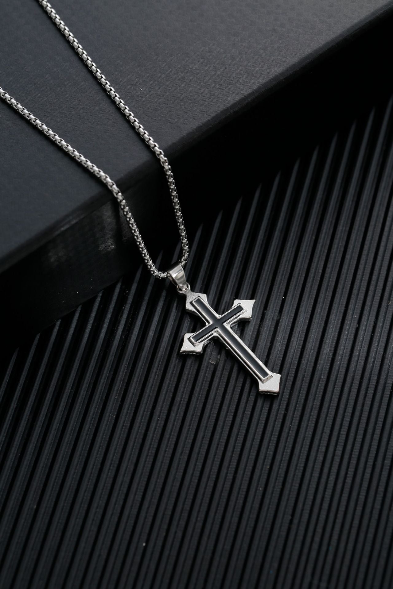 Titanium steel sweater chain men's necklace