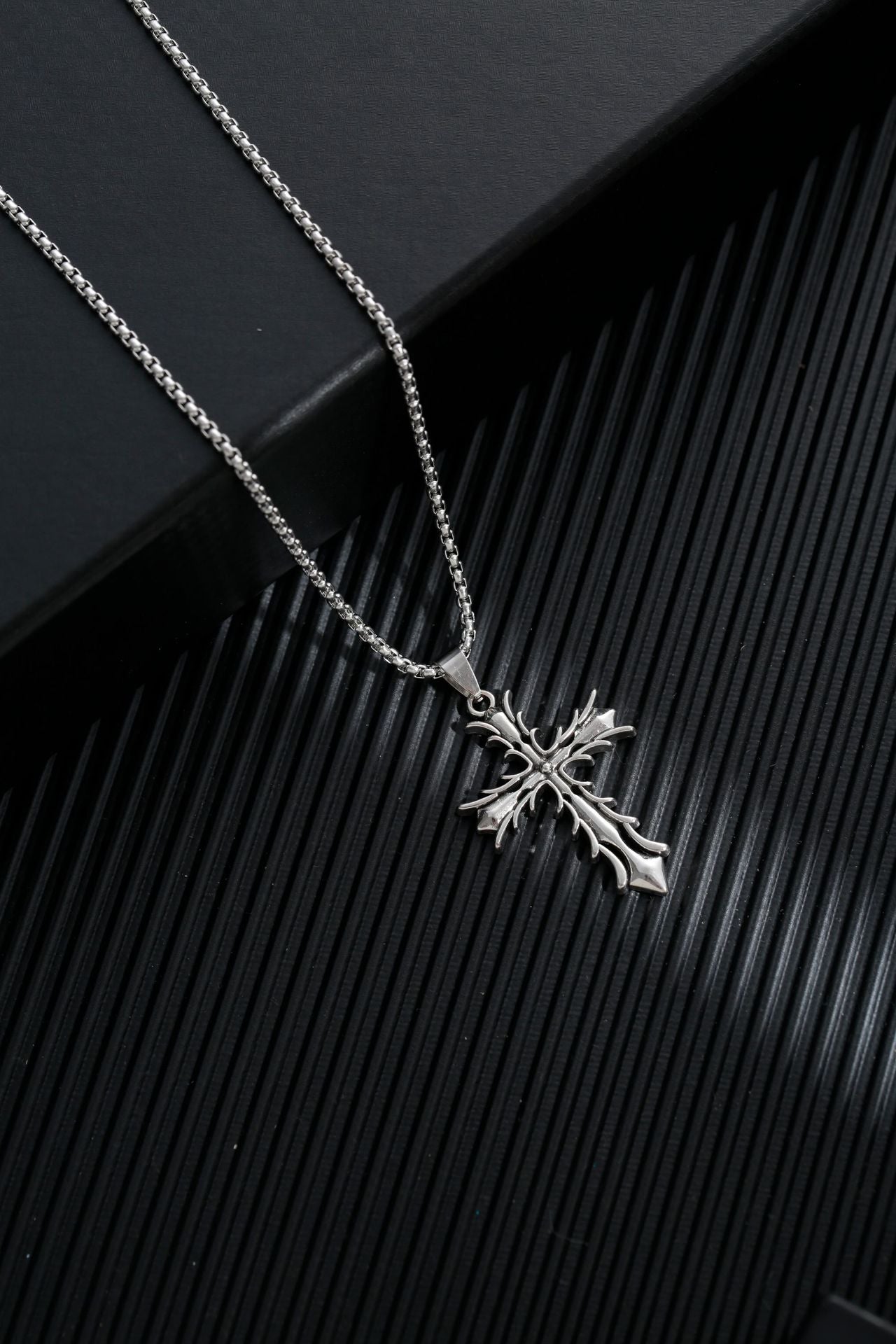 Titanium steel sweater chain men's necklace