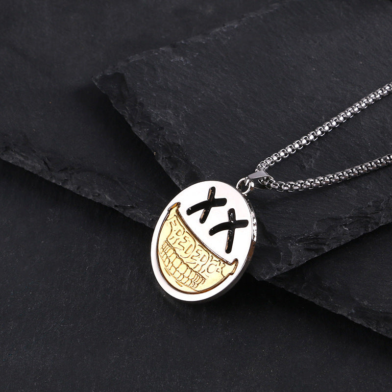 Titanium steel necklace men's hip hop street alloy pendant