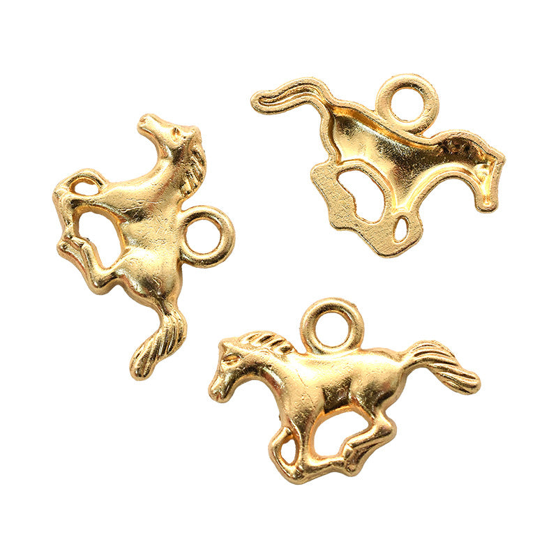 Accesorios de aleación para hacer tú mismo: colgantes de zapatos, sombreros y caballos de mezclilla estilo western 