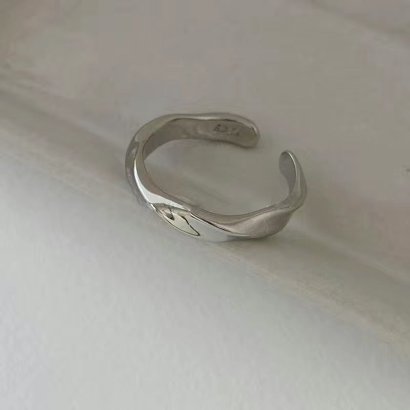 Conjunto de anillos lisos combinados para mujer 