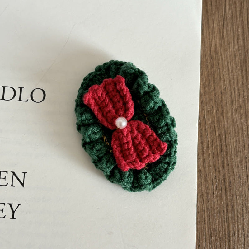 Christmas hairpin, wool hairpin, Christmas tree hair accessories