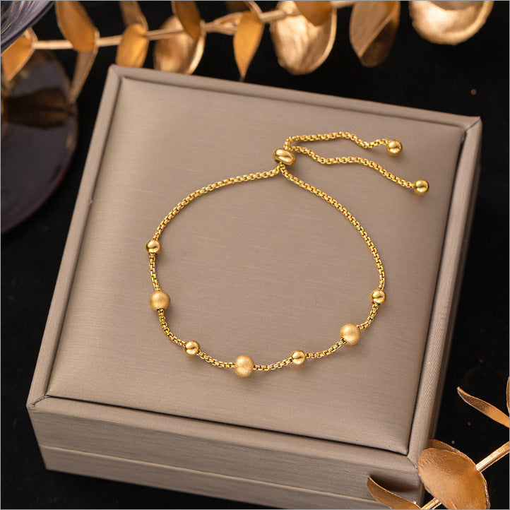 Pulsera de acero de titanio para mujer, pulsera sencilla, joyería 