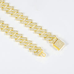 Collar de aleación estilo hip hop con cadena cubana para hombre 