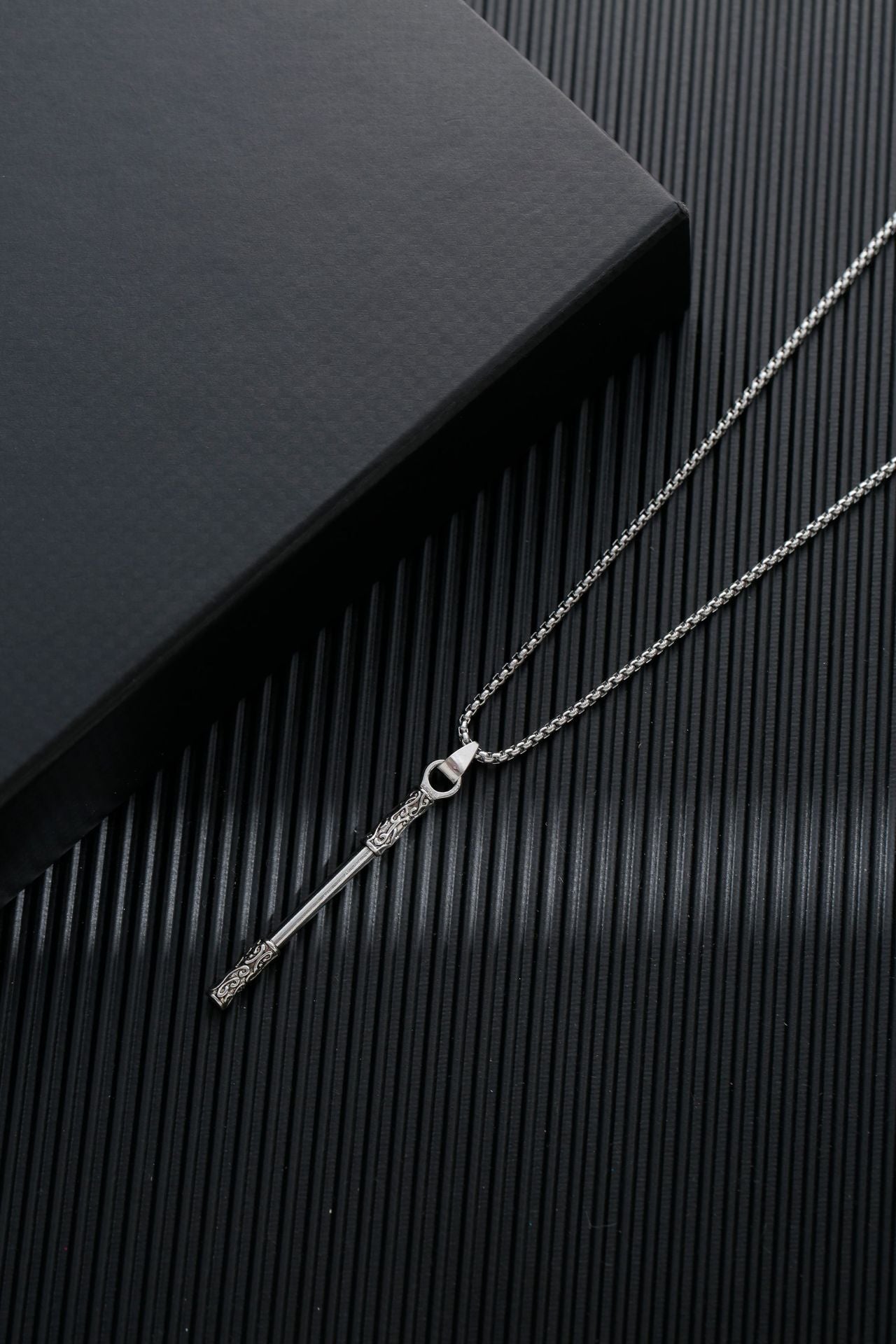 Titanium steel sweater chain men's necklace