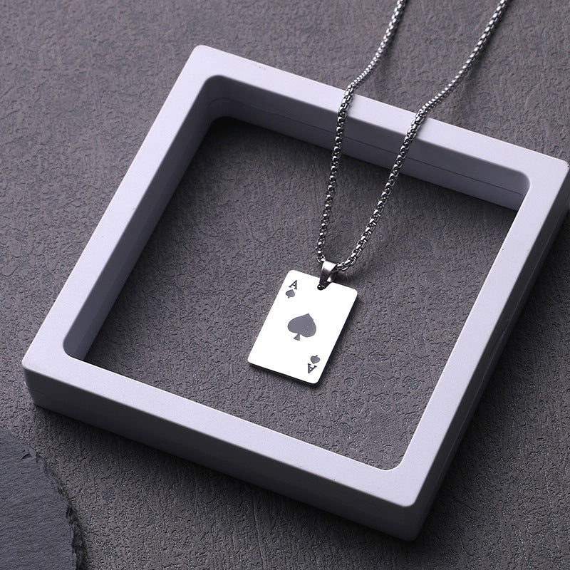 Titanium steel necklace men's hip hop street alloy pendant