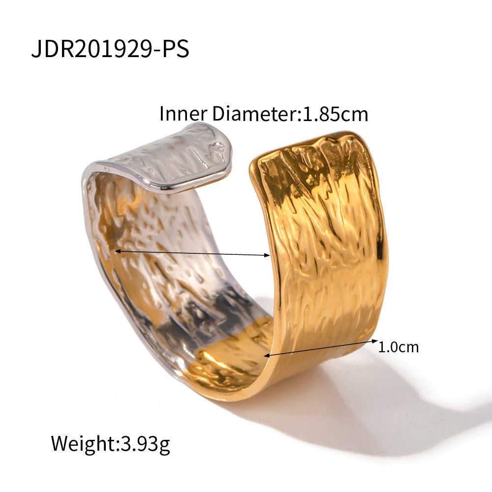Wholesale Jewelry Glam Simple Style Classic Style Geometric 304 Stainless Steel Plating Open Rings