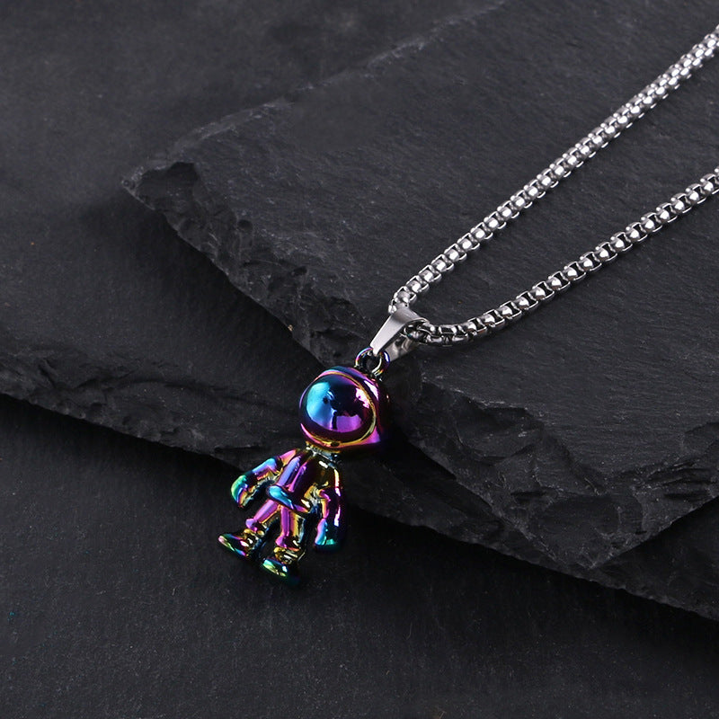 Titanium steel necklace men's hip hop street alloy pendant