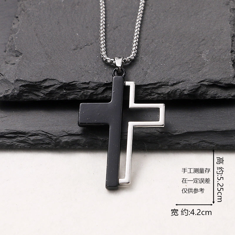 Titanium steel necklace men's hip hop street alloy pendant