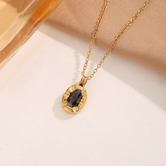 Collar de perlas de arroz chapado en oro de 18 quilates con cadena para clavícula para mujer 