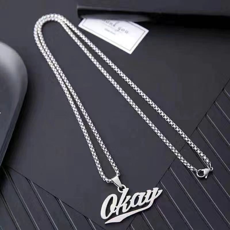 Collar de acero de titanio para hombre, cadena de clavícula, colgante cubano, accesorios de cadena para el cuello 