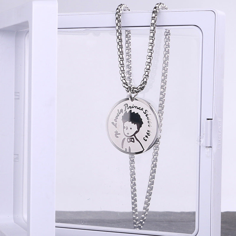 Titanium steel necklace men's hip hop street alloy pendant