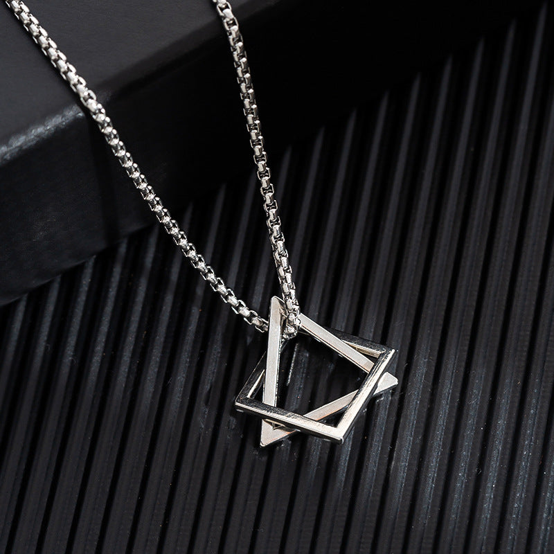 Titanium steel sweater chain men's necklace