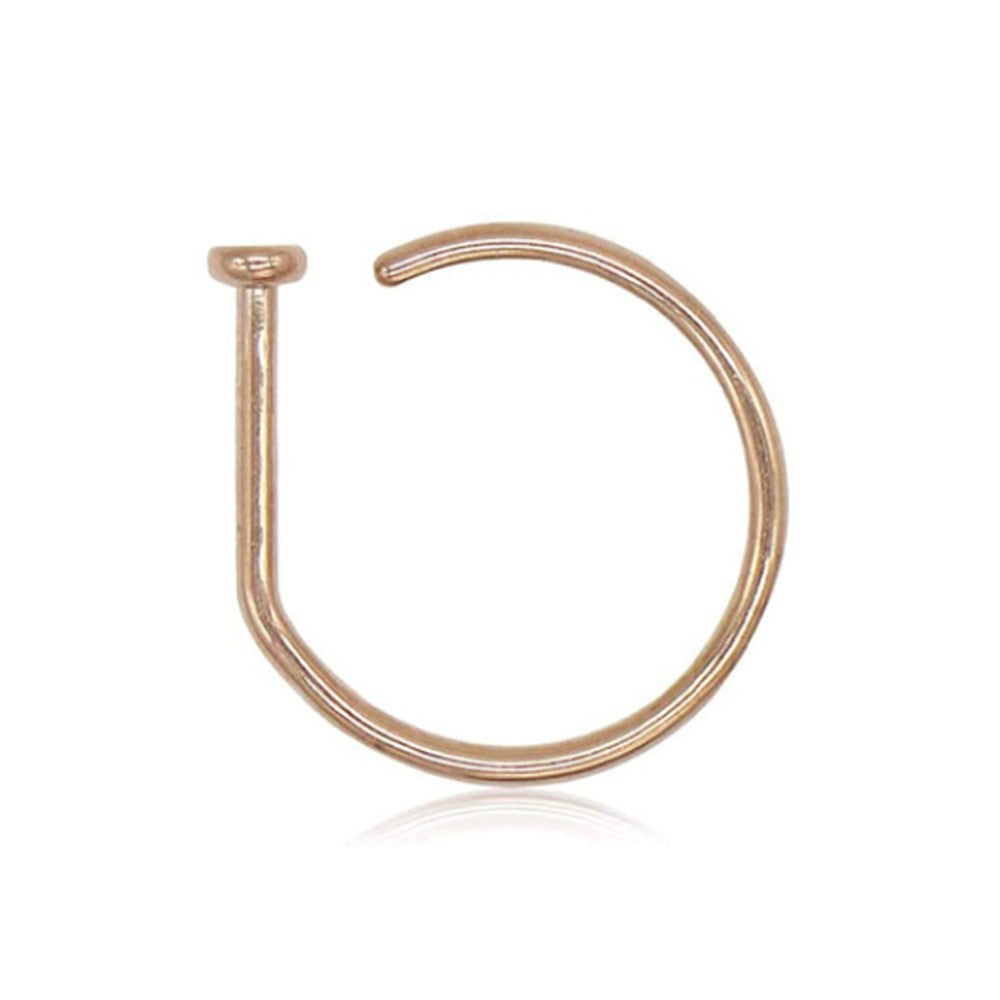 Anillo nasal falso perforado de acero inoxidable 