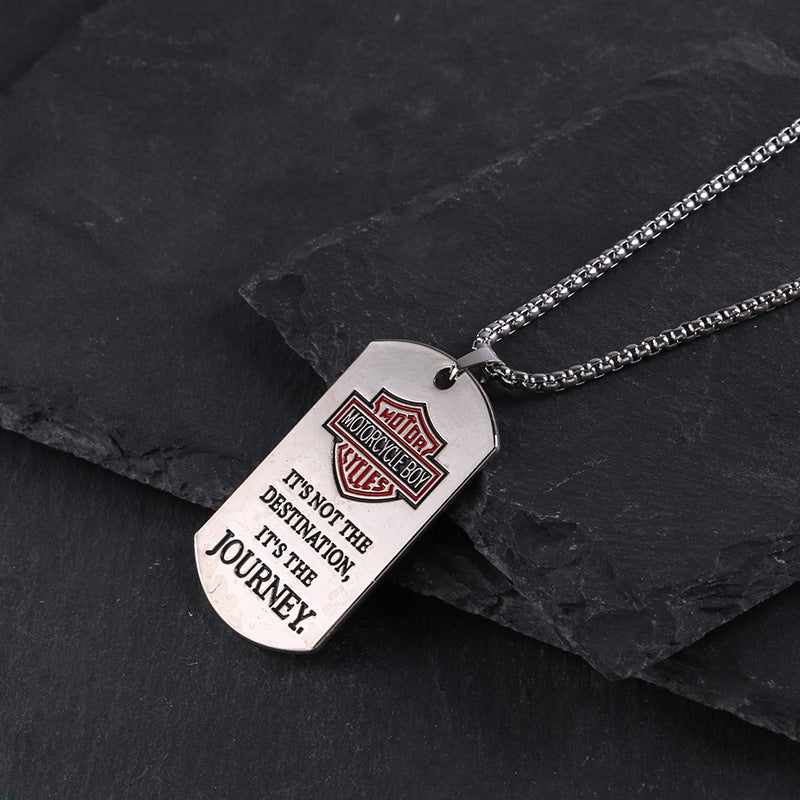 Titanium steel necklace men's hip hop street alloy pendant