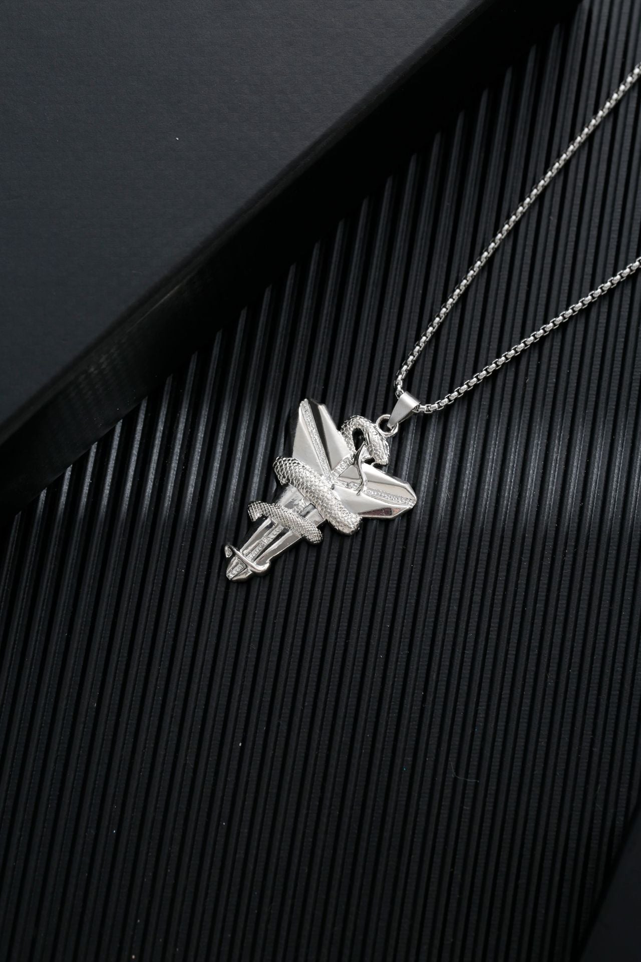 Titanium steel sweater chain men's necklace