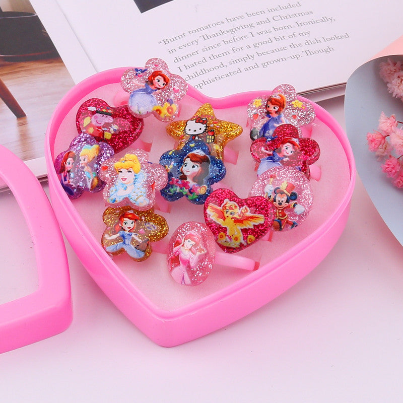 Children's Ring Girls Princess Jewelry Cartoon Small Ring