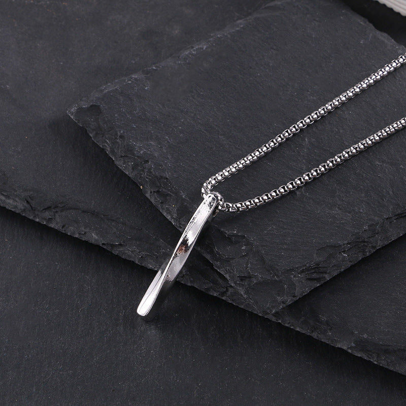 Titanium steel necklace men's hip hop street alloy pendant