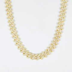 Collar de aleación estilo hip hop con cadena cubana para hombre 