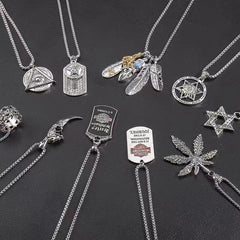 Collar de acero de titanio para hombre, cadena de clavícula, colgante cubano, accesorios de cadena para el cuello 