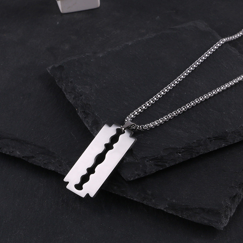 Titanium steel necklace men's hip hop street alloy pendant