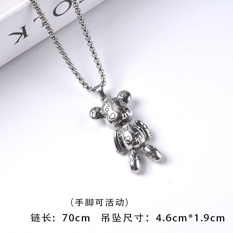 Titanium steel necklace men's hip hop street alloy pendant
