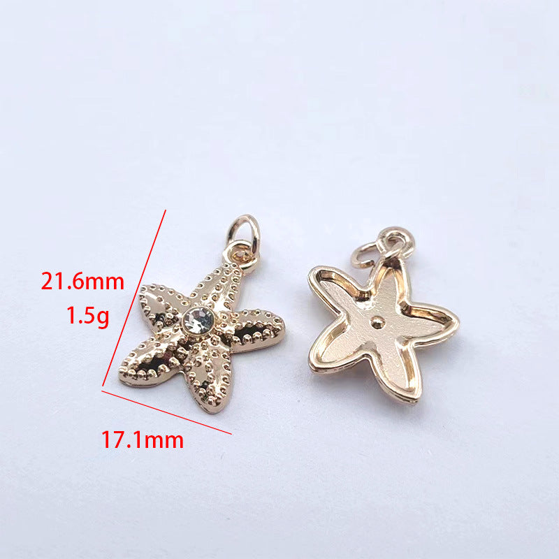 Accesorios de joyería DIY Aleación Serie Océano Colgante Delfín Estrella de Mar Tortuga Colgantes 100 piezas