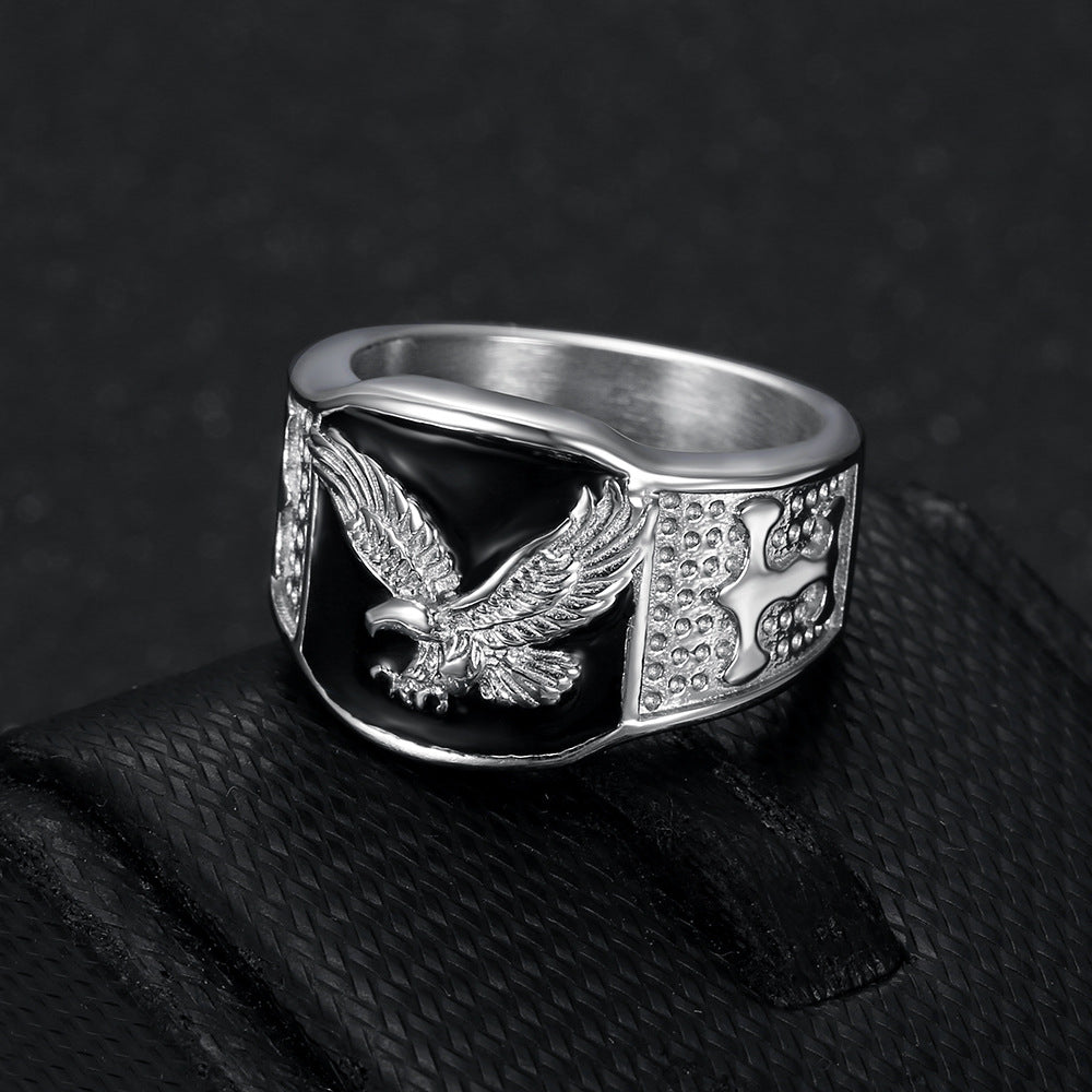 Anillo de águila de acero inoxidable de HIPHOP Jewelry para hombre 