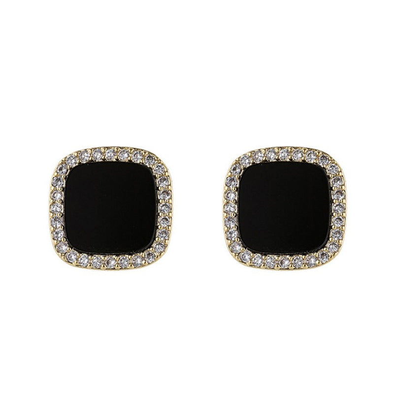 1 Pair Sweet IG Style Geometric Heart Shape Butterfly Inlay Alloy Rhinestones Pearl Drop Earrings Ear Studs