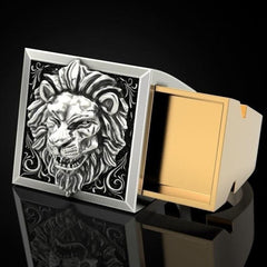 Anillo de león para hombre