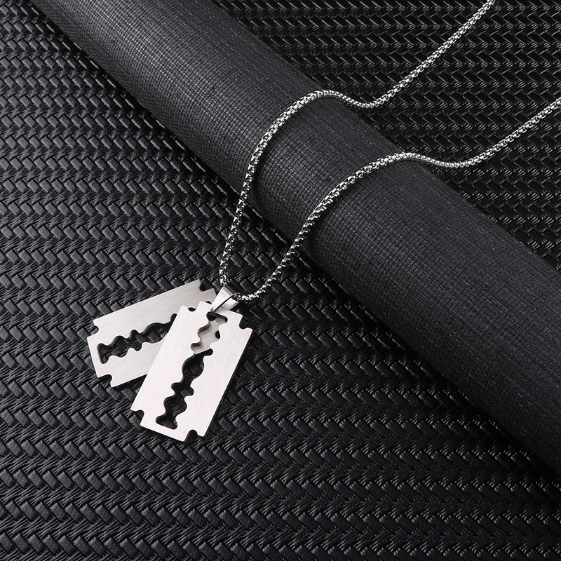 Titanium steel necklace men's hip hop street alloy pendant