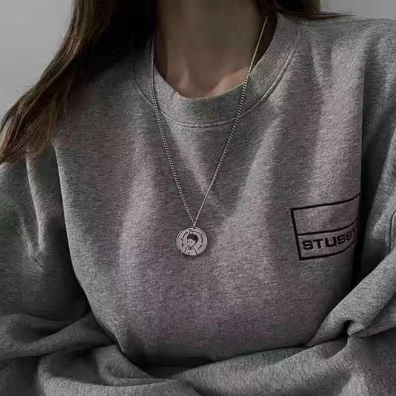 Collar de acero de titanio para hombre, cadena de clavícula, colgante cubano, cadena para el cuello 