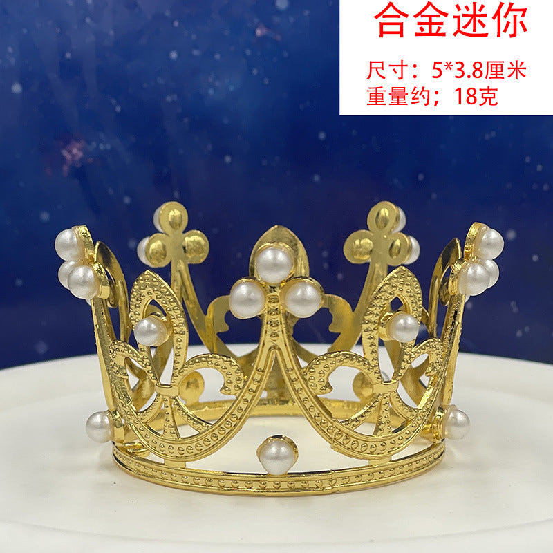 Children's birthday crown headdress Baroque alloy ornaments
