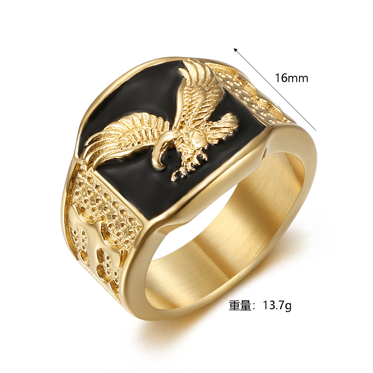 Anillo de águila de acero inoxidable de HIPHOP Jewelry para hombre 