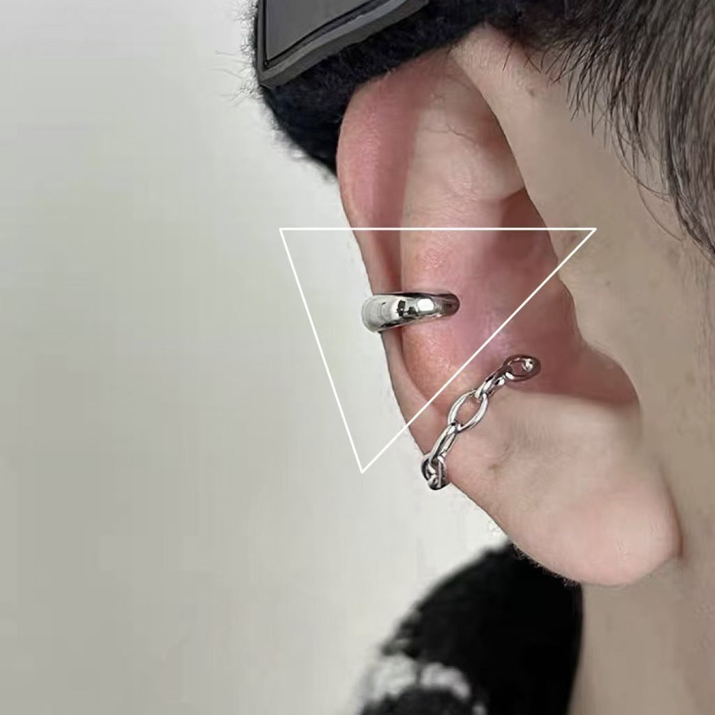 Pendientes de botón para hombre con cruz retro 