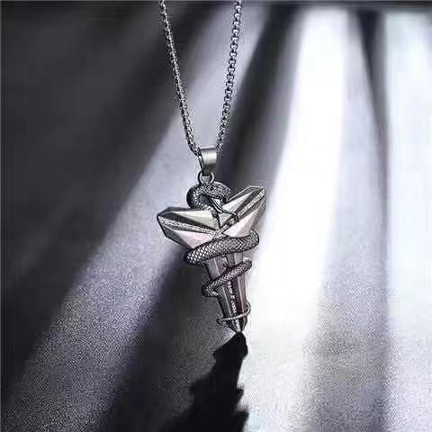 Collar de acero de titanio para hombre, cadena de clavícula, colgante cubano, accesorios de cadena para el cuello 