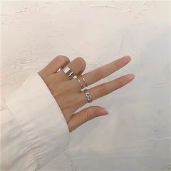Juego de anillos para el dedo índice femenino, accesorios para anillos 