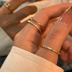 Anillo sencillo ajustable para dedo índice para mujer 