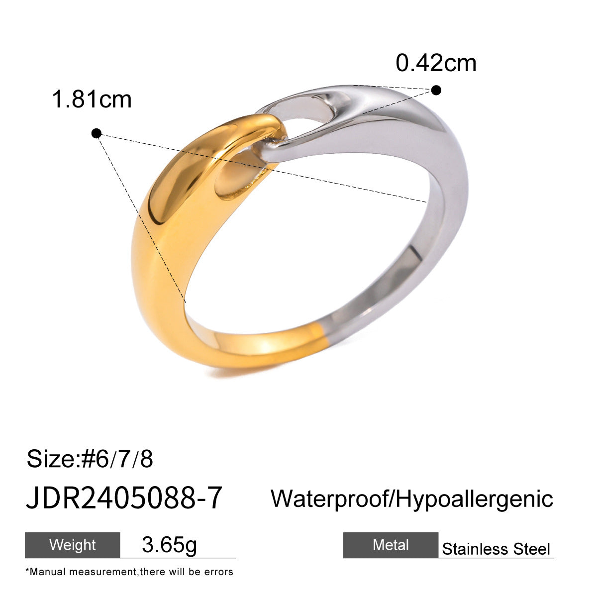 Wholesale Jewelry Glam Simple Style Classic Style Geometric 304 Stainless Steel Plating Open Rings